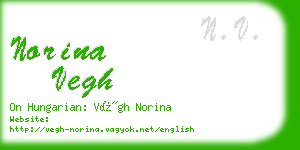 norina vegh business card